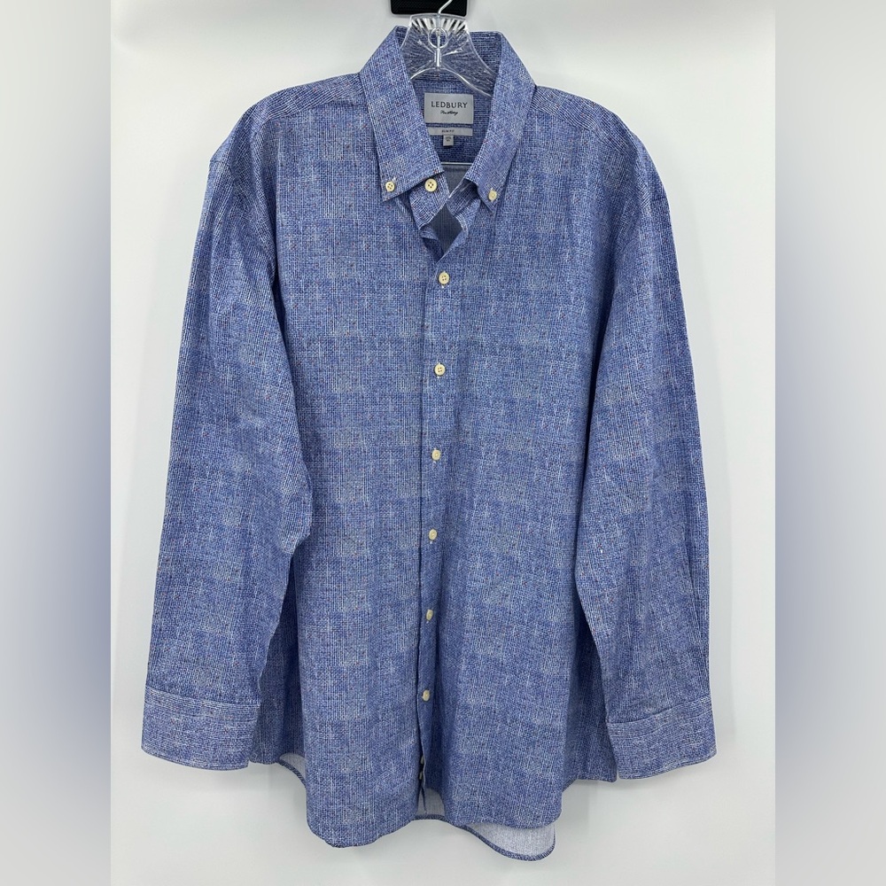 Ledbury Men's Geometric Print Long Sleeve Button Up Shirt‎ Size XL